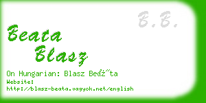 beata blasz business card